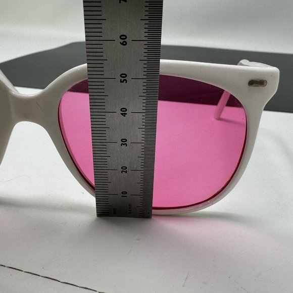 Vintage Maui Jim 001 Nylon Sunglasses White Pink Lenses France Rare